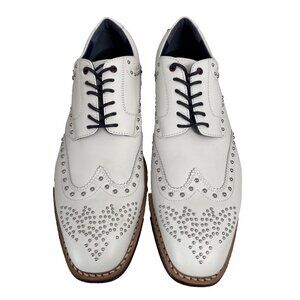 Robert Graham Golf Shoes Sport Sz 10.5 M Limited Edition Leather Oxford Studded